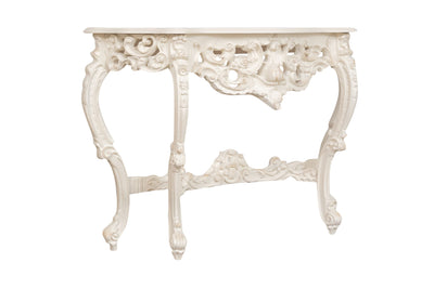 Biscottini CONSOLLE IN LEGNO FINITURA BIANCA ANTICATA MADE IN ITALY dimensioni lunghezza