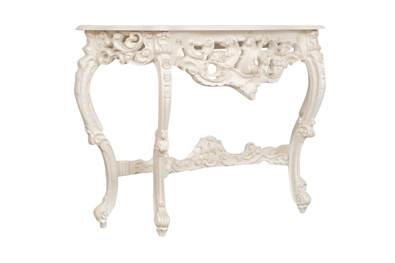 Biscottini CONSOLLE IN LEGNO FINITURA BIANCA ANTICATA MADE IN ITALY dimensioni lunghezza