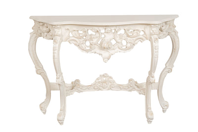 Biscottini CONSOLLE IN LEGNO FINITURA BIANCA ANTICATA MADE IN ITALY dimensioni lunghezza