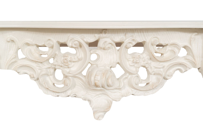 Biscottini CONSOLLE IN LEGNO FINITURA BIANCA ANTICATA MADE IN ITALY dimensioni lunghezza