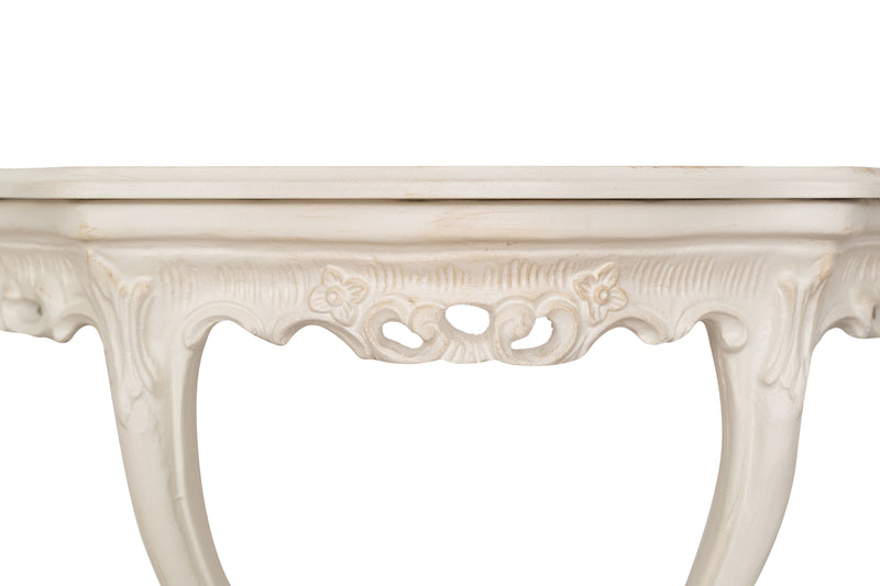 Biscottini CONSOLLE IN LEGNO FINITURA BIANCA ANTICATA MADE IN ITALY dimensioni lunghezza