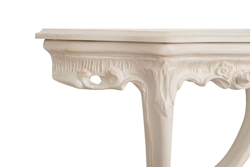 Biscottini CONSOLLE IN LEGNO FINITURA BIANCA ANTICATA MADE IN ITALY dimensioni lunghezza