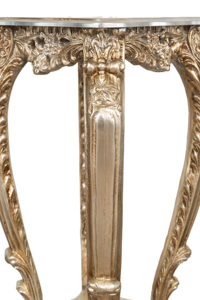 Biscottini PANCHETTO PORTAVASO IN FINITURA FOGLIA ARGENTO ANTICATO MADE IN ITALY Offerta