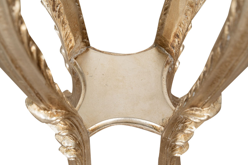 Biscottini PANCHETTO PORTAVASO IN FINITURA FOGLIA ARGENTO ANTICATO MADE IN ITALY Offerta