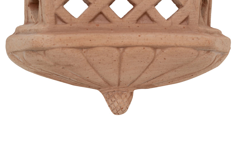 Biscottini Lanterna Lampada da parete da appendere in Terracotta 100% Made in Italy interamente Lavorata a Mano