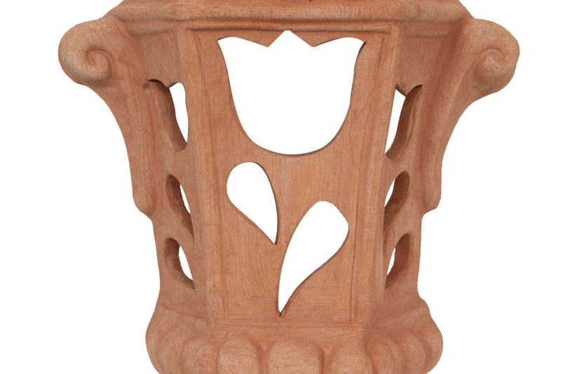 Biscottini Lanterna Lampada da parete da appendere in Terracotta 100% Made in Italy interamente Lavorata a Mano