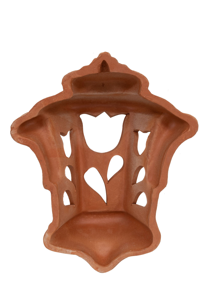 Biscottini Lanterna Lampada da parete da appendere in Terracotta 100% Made in Italy interamente Lavorata a Mano