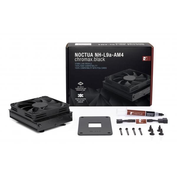 Noctua NH-L9a-AM4 chromax.black Processore Refrigeratore 9,2 cm Nero (Noctua NH-L9a-AM4 chromax.black - proc)