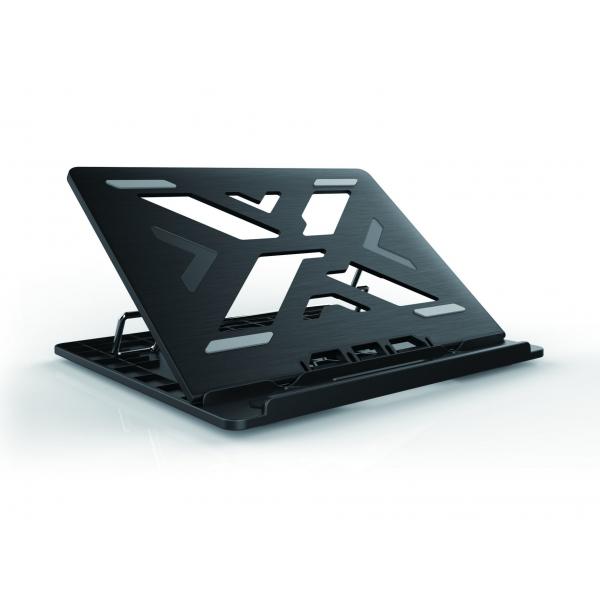 Supporto di raffreddamento Conceptronic THANA03G - per notebook fino a 15.6" - 7 livelli di altezza - nero