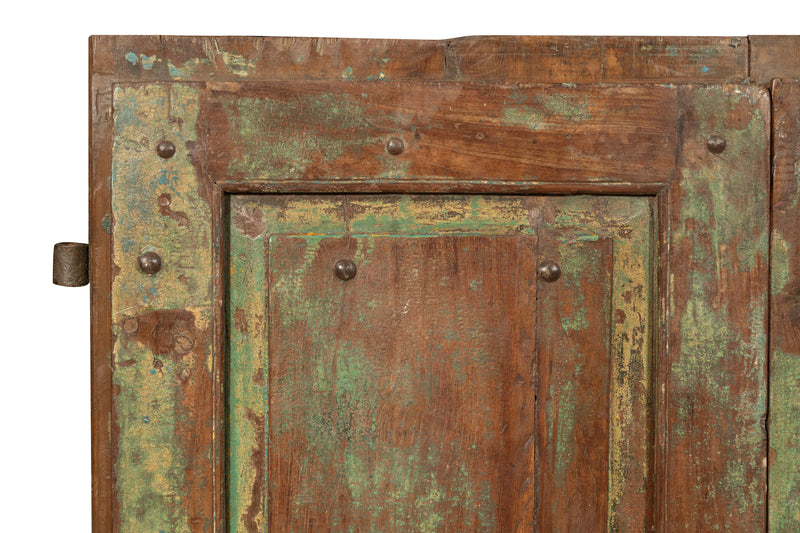 Biscottini Porta portone in legno massello e ferro da interno o da esterno vecchia e antica medievale