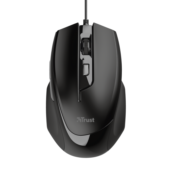 Mouse Gaming Trust Voca - Forma confortevole - Usb - Nero