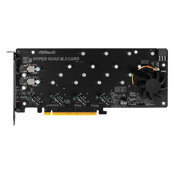 Asrock Hyper Quad M.2 scheda di interfaccia e adattatore Interno (ASRock HYPER QUAD M.2 CARD - interface)