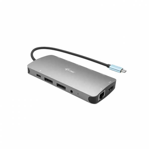 i-tec Metal USB-C Nano 3x Display Docking Station + Power Delivery 100 W (Multiport Apt HDMI DP VGA USB)