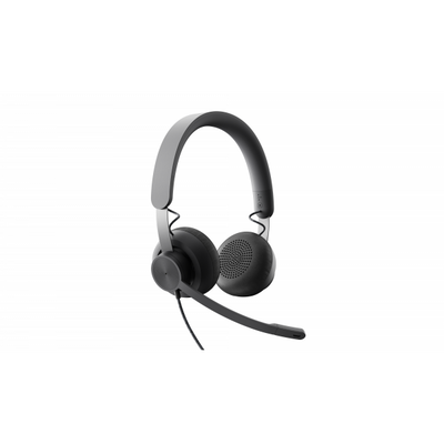 Logitech 981-000875 cuffia e auricolare Cablato A Padiglione Musica e Chiamate USB tipo-C Grafite (Logitech Zone Wired UC Stereo USB-C/A)