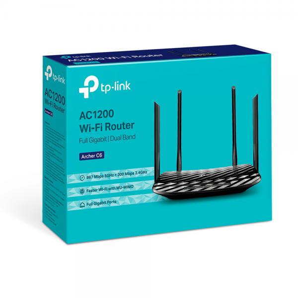 TP-LINK Archer C6 router wireless Fast Ethernet Dual-band (2.4 GHz/5 GHz) Bianco