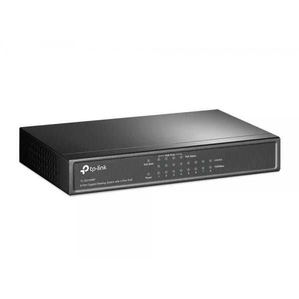 Tplink Hub Switch 8 Porte Gigabit 4 Porte Poe 10/100/1000 Tl-sg1008p