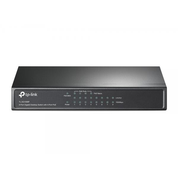 Tplink Hub Switch 8 Porte Gigabit 4 Porte Poe 10/100/1000 Tl-sg1008p