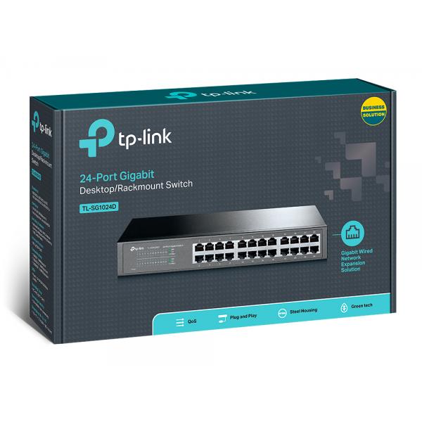 Tplink Hub Switch 24 Porte Gigabit 10/100/1000 Tl-sg1024d