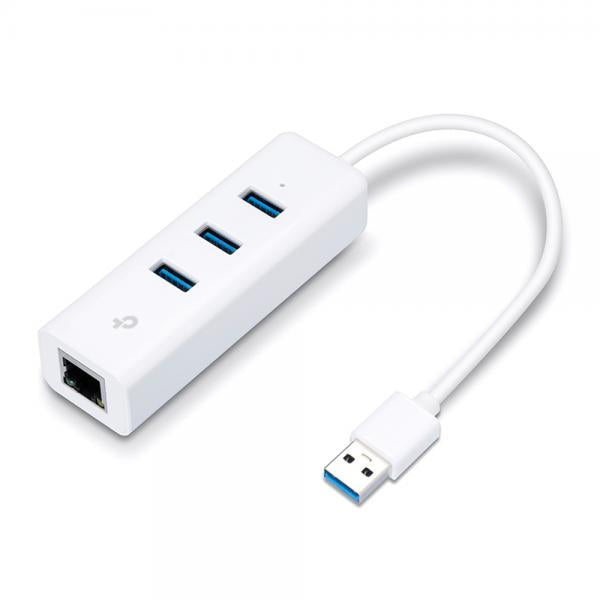 Tplink Adattatore 2in1 Da Usb 3.0 A Lan Gigabit+hub Usb 3porte Ue330