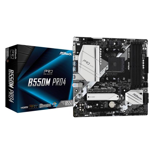 Asrock B550M Pro4 AMD B550 Presa AM4 micro ATX