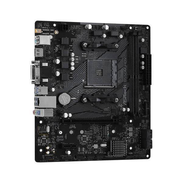 ASRock B550M-HDV - scheda madre - micro ATX - Socket AM4 - Chipset AMD B550 - USB 3.2 Gen 1 - Gigabit LAN - grafica integrata (CPU richiesta)