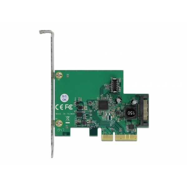 Delock Scheda PCI Express per 1 x chiave USB 3.2 Gen 2 interna A 20 pin femmina - Adattatore USB - PCIe 3.0 x4 a basso profilo - USB 3.2 Gen 2 (interno)