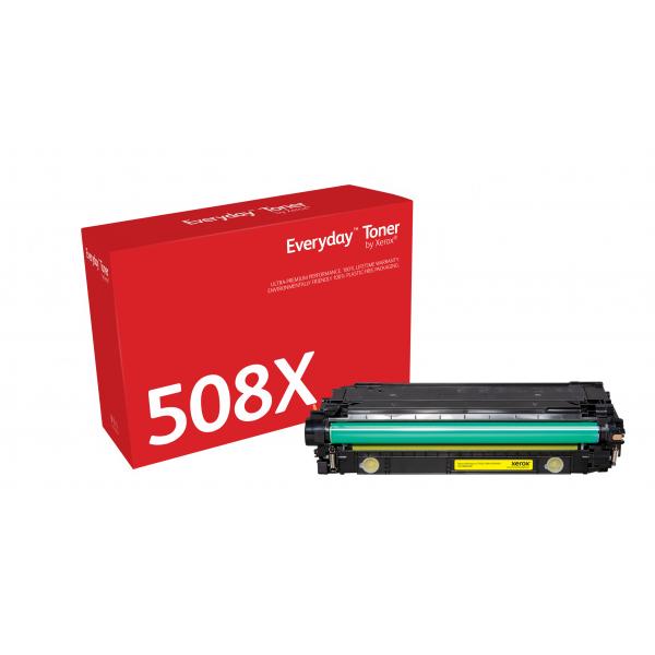 Toner Everyday _OEM_NAME_ Giallo di Xerox compatibile con HP 508X [CF362X], Alta capacità (HIGH YIELD YELLOW TONER - CARTRIDGE LIKE HP 508X FOR)