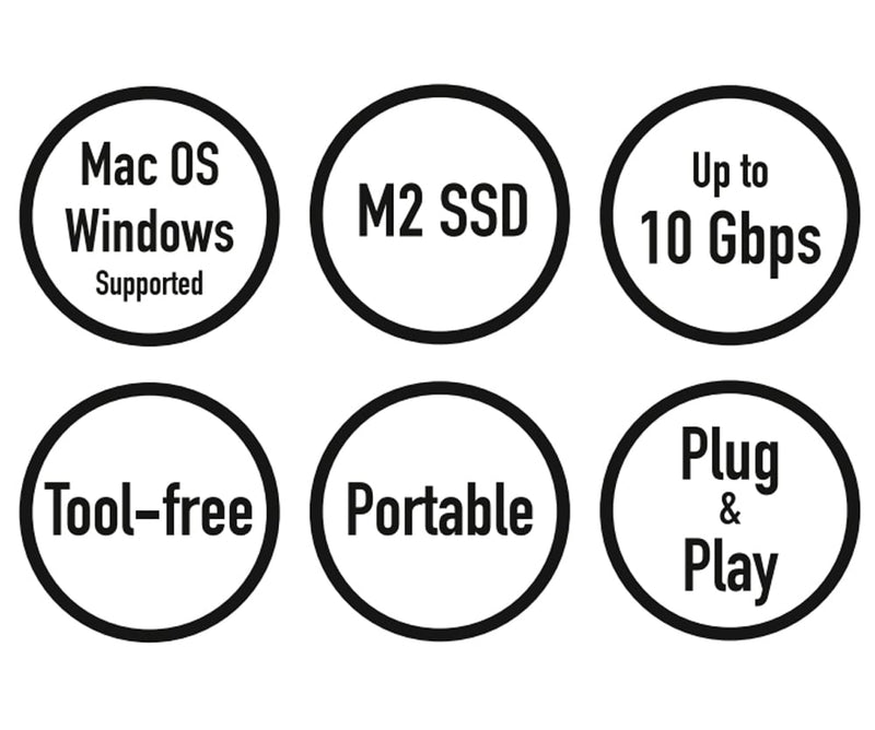 Adattatore USB-C 3.2 Quickport per SSD M.2 NVMe (PCIe) e SATA (NGFF)