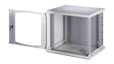 Armadio Rack 19'' a muro 10 unità sezione unica prof. 500mm Nero