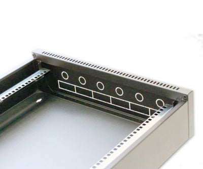 Armadio Rack 19'' Flat a muro p.30cm 6 unità sezione unica Grigio