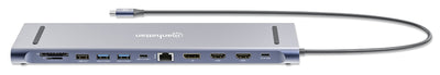 Docking Station USB-C 12-in-1 4K Triplo Monitor con MST