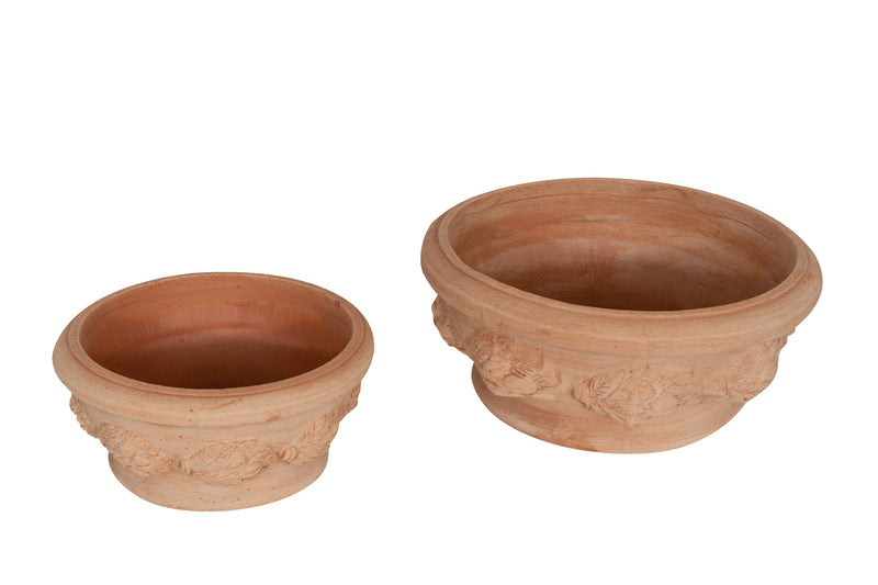 Biscottini Set 2 Ciotole in Terracotta 100% Made in Italy interamente Lavorata a Mano