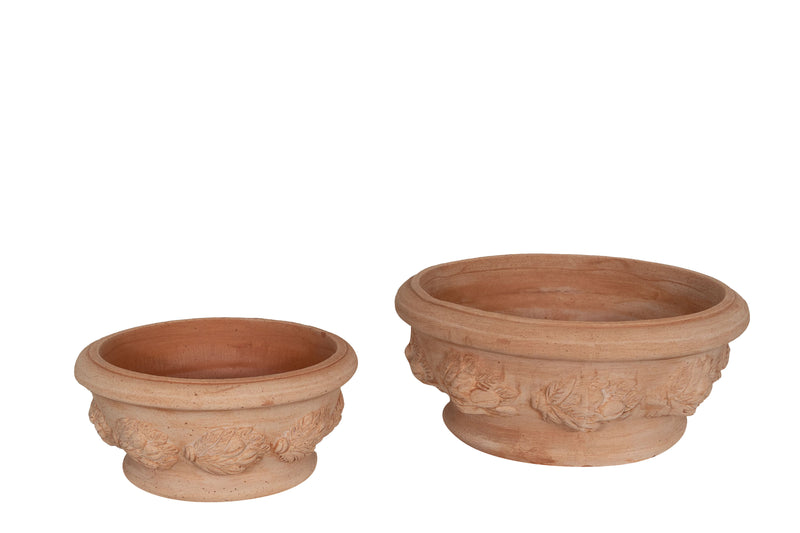 Biscottini Set 2 Ciotole in Terracotta 100% Made in Italy interamente Lavorata a Mano