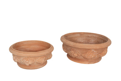 Biscottini Set 2 Ciotole in Terracotta 100% Made in Italy interamente Lavorata a Mano