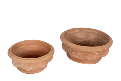 Biscottini Set 2 Ciotole in Terracotta 100% Made in Italy interamente Lavorata a Mano