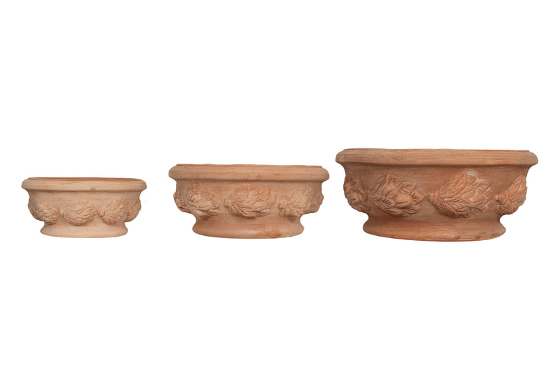 Biscottini Set 3 Ciotole in Terracotta 100% Made in Italy interamente Lavorata a Mano