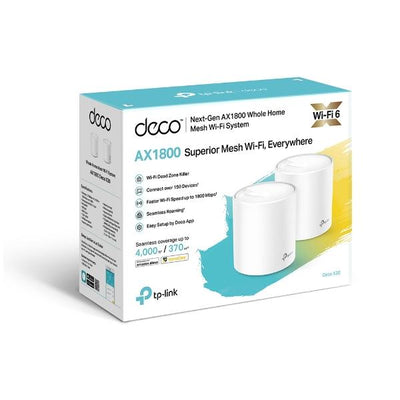 TP-LINK Deco X20 (2-pack) router wireless Gigabit Ethernet Dual-band (2.4 GHz/5 GHz) Bianco