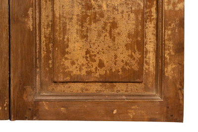 Biscottini Porta portone in legno massello e ferro da interno o da esterno vecchia e antica medievale scorrevole