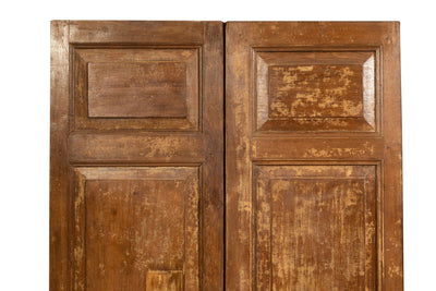 Biscottini Porta portone in legno massello e ferro da interno o da esterno vecchia e antica medievale scorrevole