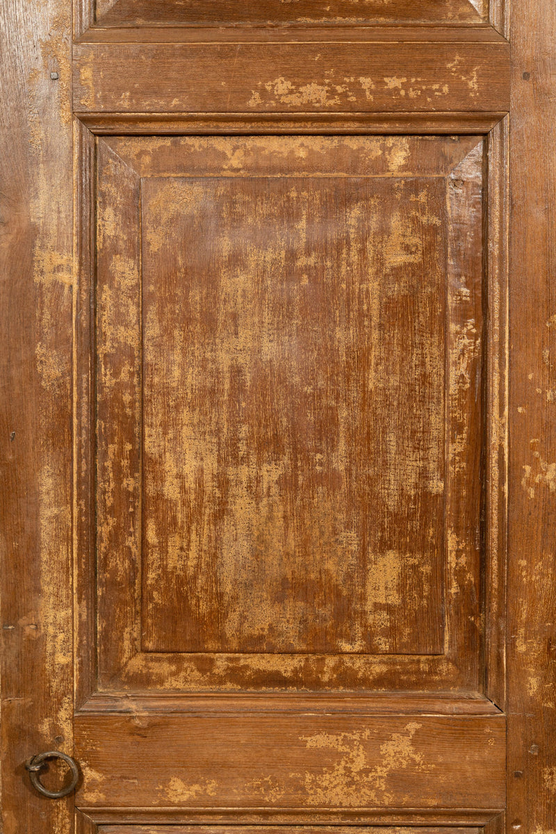 Biscottini Porta portone in legno massello e ferro da interno o da esterno vecchia e antica medievale scorrevole