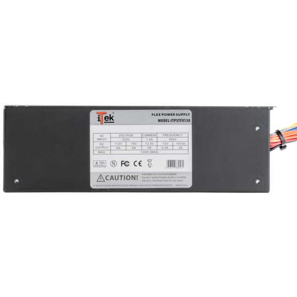 Alimentatore FLEX ATX - 130W- 2xSata- 20+4Pin- 4Pin- Adattatore 4pin a Sata. 55x48x170mm