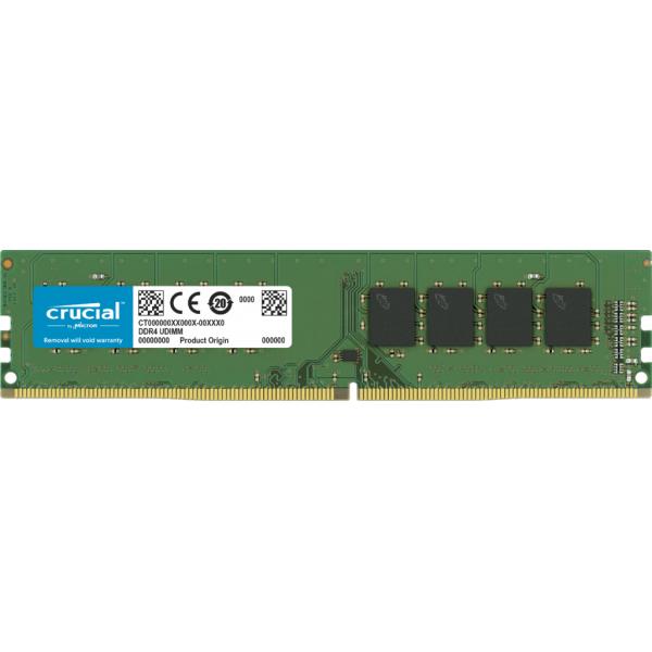 Memoria Ram Crucial - 16Gb - PC4-25600 DDR4 - CL22 - 1.2V - 3200Mhz - Per desktop - UDIMM