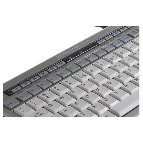 BakkerElkhuizen S-board 840 tastiera Ufficio USB QWERTY Inglese US Grigio chiaro, Bianco (Bakker Elkhuizen S-Board 840 Design Ta)