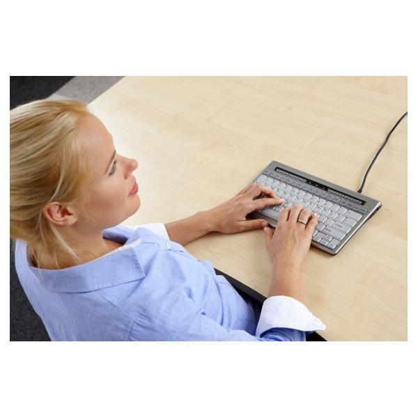 BakkerElkhuizen S-board 840 tastiera Ufficio USB QWERTY Inglese US Grigio chiaro, Bianco (Bakker Elkhuizen S-Board 840 Design Ta)
