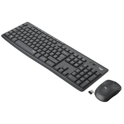 Kit tastiera + mouse Logitech Wireless MK295 - Tastiera wireless - 2.4 GHz - mouse con ricevitore wireless USB - Italiano - Nero