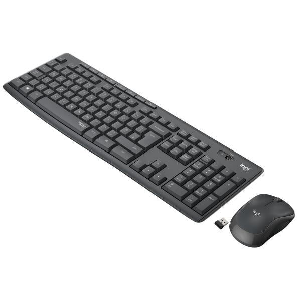 Kit tastiera + mouse Logitech Wireless MK295 - Tastiera wireless - 2.4 GHz - mouse con ricevitore wireless USB - Italiano - Nero