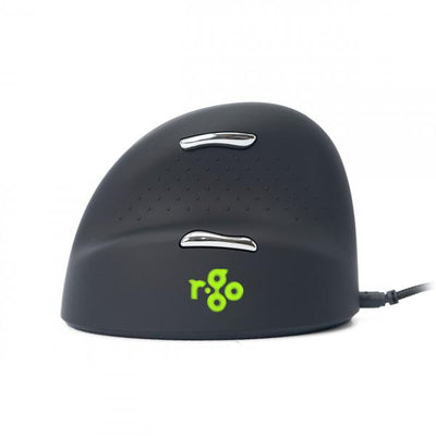 R-Go Tools RGOHELELA mouse Ufficio Mancino USB tipo A 3500 DPI (R-GO HE MOUSE ERGONOMIC BIG - LEFT HANDED CABLED)