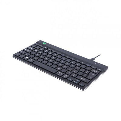 R-Go Tools RGOCOUKWDBL tastiera USB QWERTY Inglese UK Nero (COMPACT BREAK KEYBOARD QWERTY - UK BLACK WIRED) - Versione UK