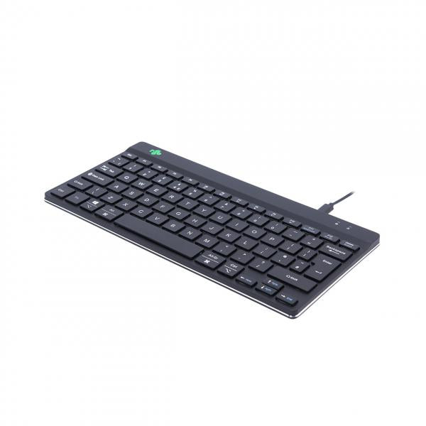 R-Go Tools RGOCOUKWDBL tastiera USB QWERTY Inglese UK Nero (COMPACT BREAK KEYBOARD QWERTY - UK BLACK WIRED) - Versione UK