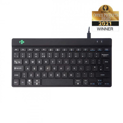 R-Go Tools RGOCOUKWDBL tastiera USB QWERTY Inglese UK Nero (COMPACT BREAK KEYBOARD QWERTY - UK BLACK WIRED) - Versione UK